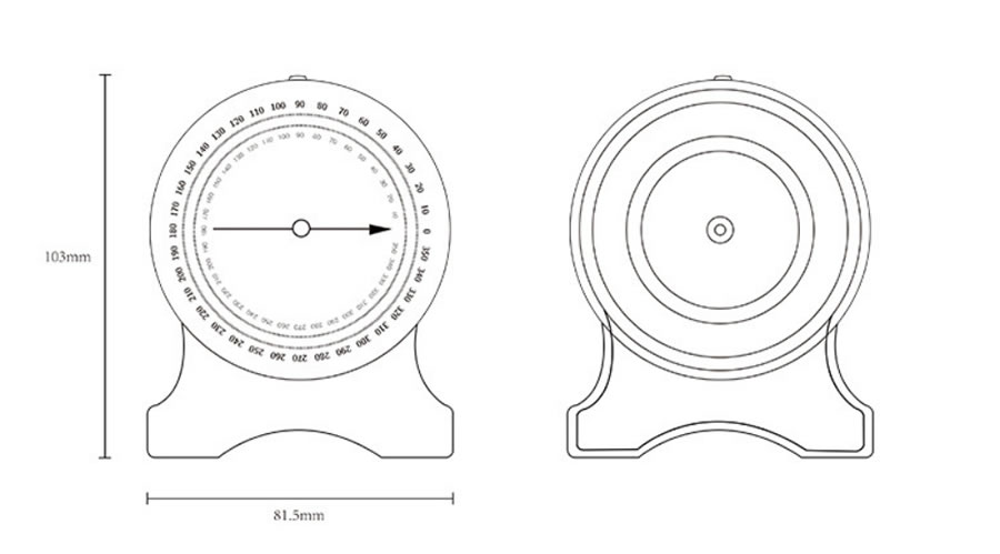 Jauge D'Inclinomètre, Inclinomètre sans Fuite, Inclinomètre à Bulle  Physique, Rotation à 360°, Mesures Précises, pour étudiants, Professionnels  (Bleu)